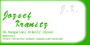 jozsef kranitz business card