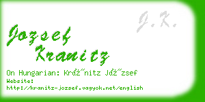 jozsef kranitz business card